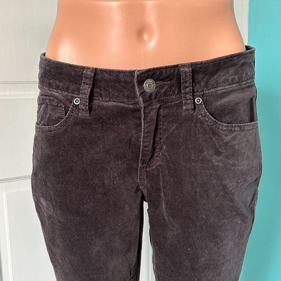 Sonoma dark charcoal velour skinny pants (size 6) - Picture 4 of 11